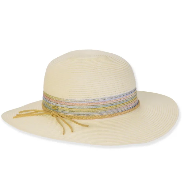 Kid's Hats | Young Girl | Ivory, Paperbraid Floppy, Brim 3" | Sunny Dayz | HK511