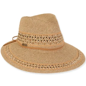 Kimberly | Women's Paper Braid Tapered Brim Safari Hat | HH3091