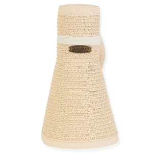 Kobuleti | Women's Paper Straw Roll-Up Sun Visor Hat | HCJ374