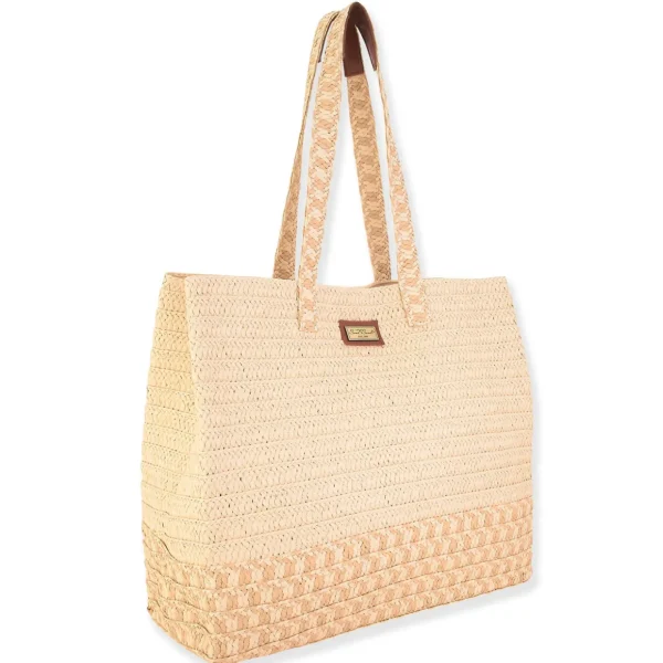 Laura | Natural Straw Shoulder Tote | CE6545