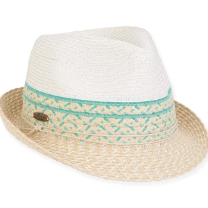Le Diamant | Women's Paper Braid Fedora Hat | HCJ380