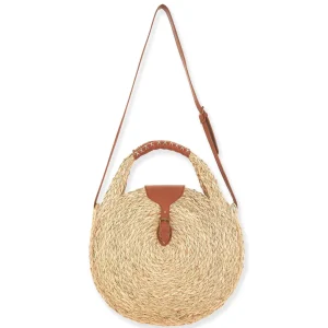 Lilliana | Natural Straw Round Tote | CE6549