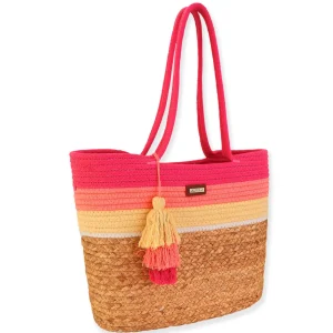 Logan | Natural Straw Shoulder Tote | CE6576