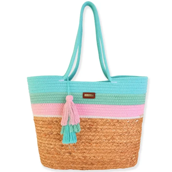 Logan | Natural Straw Shoulder Tote | CE6576