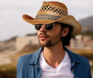 Lubine | Men's Raffia Western Hat | HTT1140