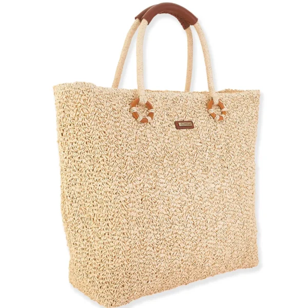 Madeleine | Natural Crochet Shoulder Tote | CE6547