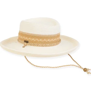 Maslin | Women's Paper Braid Gambler Hat | HH2933