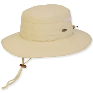 Men's Hats | Beige, Nylon Boonie, Brim 3" | Tidal Tom | HTT1254 A-ML