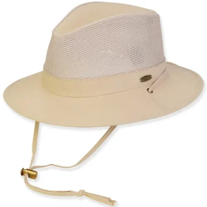 Men's Hats | Beige, Nylon Safari, Brim 2.5" | Tidal Tom | HTT1251 A-ML