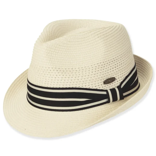 Men's Hats | Ivory, Paperbraid Fedora, Brim 2" | Tidal Tom | HTT1210 ML