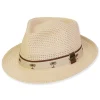 Men's Hats | Ivory, Polyester Fedora, Brim 2" | Tidal Tom | HTT1216 XL
