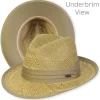 Men's Hats | Light Green, Rush Straw Fedora, Brim 2.5" | Tidal Tom | HTT1267 A