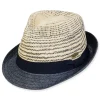 Men's Hats | Navy, Toyo Fedora, Brim 2" | Tidal Tom | HTT1213 ML