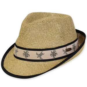 Men's Hats | Neutral, Paper Straw Fedora, Brim 2" | Tidal Tom | HTT1274 XL