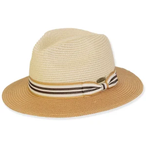 Men's Hats | Neutral, Paperbraid Fedora, Brim 2.25" | Tidal Tom | HTT1217 XL
