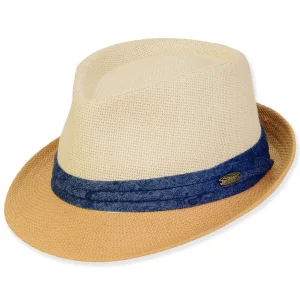 Men's Hats | Neutral, Paper Straw Fedora, Brim 2" | Tidal Tom | HTT1212 ML