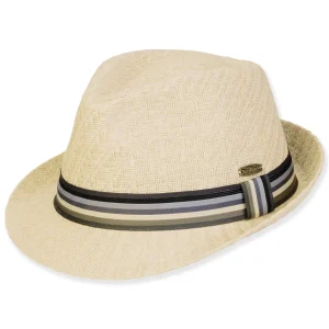 Men's Hats | Neutral, Paper Straw Fedora, Brim 1.75" | Tidal Tom | HTT1211 ML