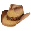 Men's Hats | Neutral, Paper Straw Western, Brim 3.5" | Tidal Tom | HTT1258