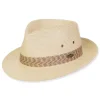 Men's Hats | Neutral, PP Straw/Paper Straw Fedora, Brim 2" | Tidal Tom | HTT1209 ML