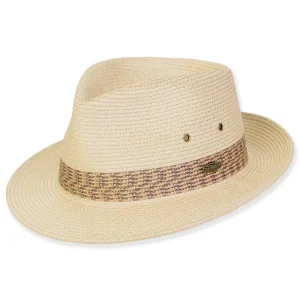 Men's Hats | Neutral, PP Straw/Paper Straw Fedora, Brim 2" | Tidal Tom | HTT1209 ML