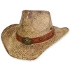 Men's Hats | Neutral, Raffia Western, Brim 3.75" | Tidal Tom | HTT1259