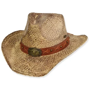 Men's Hats | Neutral, Raffia Western, Brim 3.75" | Tidal Tom | HTT1259