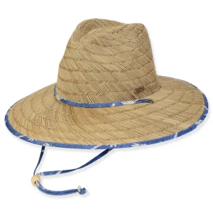 Men's Hats | Neutral, Rush Straw Lifeguard, Brim 4" | Tidal Tom | HTT1265