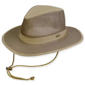 Men's Hats | Olive, 45% Cotton/55% Linen Safari, Brim 3" | Tidal Tom | HTT1252 B-ML