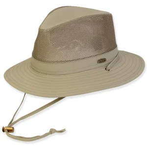 Men's Hats | Olive, Nylon Safari, Brim 2.5" | Tidal Tom | HTT1251 B-ML