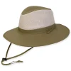 Men's Hats | Olive, Nylon Safari, Brim 3.25" | Tidal Tom | HTT1200 D-ML