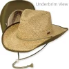 Men's Hats | Olive, Rush Straw Western, Brim 3.75" | Tidal Tom | HTT1264 A