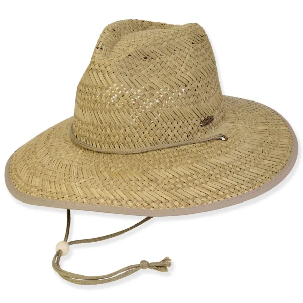 Men's Hats | Olive, Rush Straw Lifeguard, Brim 4" | Tidal Tom | HTT1266 A