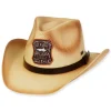 Men's Hats | Sand, Paper Straw Western, Brim 3.5" | Guy Harvey | HG941