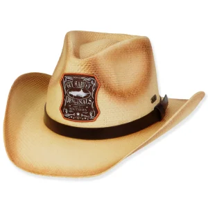 Men's Hats | Sand, Paper Straw Western, Brim 3.5" | Guy Harvey | HG941