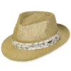 Men's Hats | Seagrass, Paper Straw Fedora, Brim 2" | Caribbean Joe | HCJ447