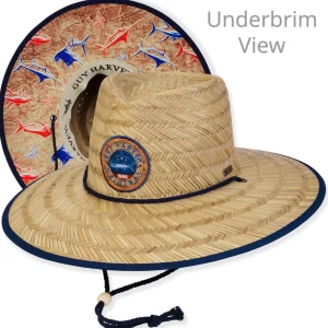 Men's Hats | Seagrass, Rush Straw Safari, Brim 4.5" | Guy Harvey | HG937