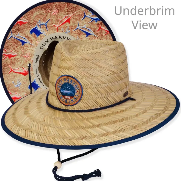 Men's Hats | Seagrass, Rush Straw Safari, Brim 4.5" | Guy Harvey | HG937