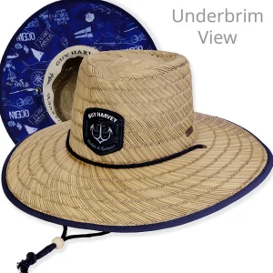 Men's Hats | Seagrass, Rush Straw Safari, Brim 4.5" | Guy Harvey | HG939