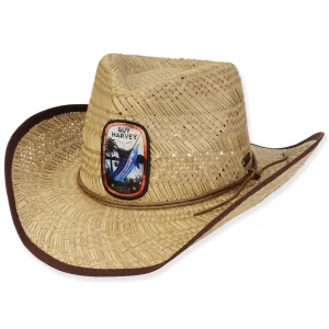 Men's Hats | Seagrass, Rush Straw Western, Brim 3.75" | Guy Harvey | HG940