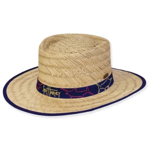 Men's Hats | Seagrass, Rush Straw Gambler, Brim 3" | Guy Harvey | HG936