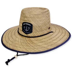 Men's Hats | Seagrass, Rush Straw Safari, Brim 4.5" | Guy Harvey | HG939