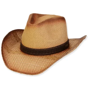 Men's Hats | Tan, Paper Straw Western, Brim 3.5" | Tidal Tom | HTT1261