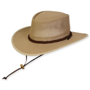 Men's Hats | Tan, Polyester Safari, Brim 2.5" | Tidal Tom | HTT1250 B-ML