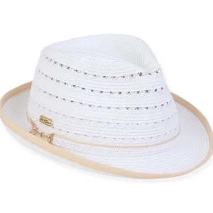 Mersa | Women's Paper Straw Fedora Hat | HH2820