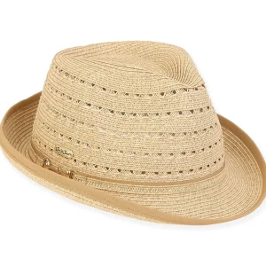 Mersa | Women's Paper Straw Fedora Hat | HH2820