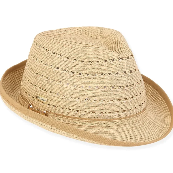 Mersa | Women's Paper Straw Fedora Hat | HH2820