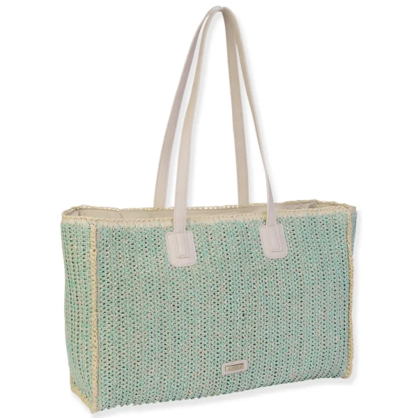 Mint, Paper Straw Handbag | CE6656 B
