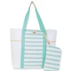 Mint, Paper Straw Shoulder Tote | CE6714 B