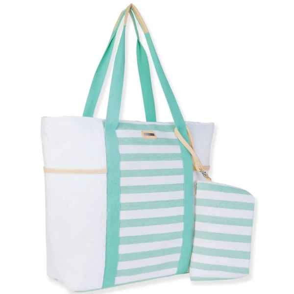Mint, Paper Straw Shoulder Tote | CE6714 B