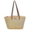 Mint, Paper Straw/Poly Rope Shoulder Tote | CE6672 A